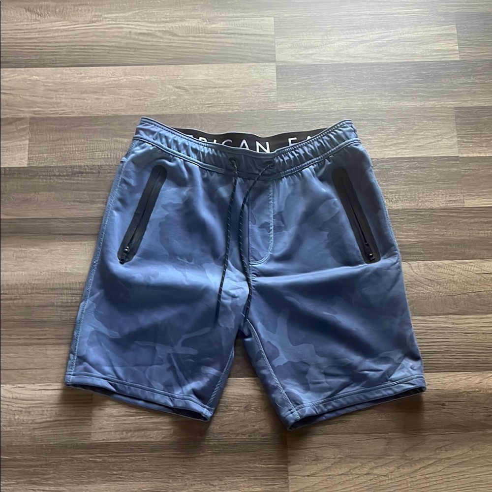 Blue Camo American Eagle Athletic Shorts